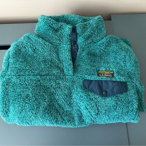 L.L. Bean Teal Fleece Pullover